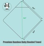 HIPHOP PANDA Bamboo Hooded Baby Towel - Soft Bath Towel with Bear Ears for Babie， Toddler， Infant - Ultra Absorbent， Natural Baby Stuff Baby Bath Shower Gifts for Boy and Girl - (Bear， 30 x 30 Inch) - Image 2